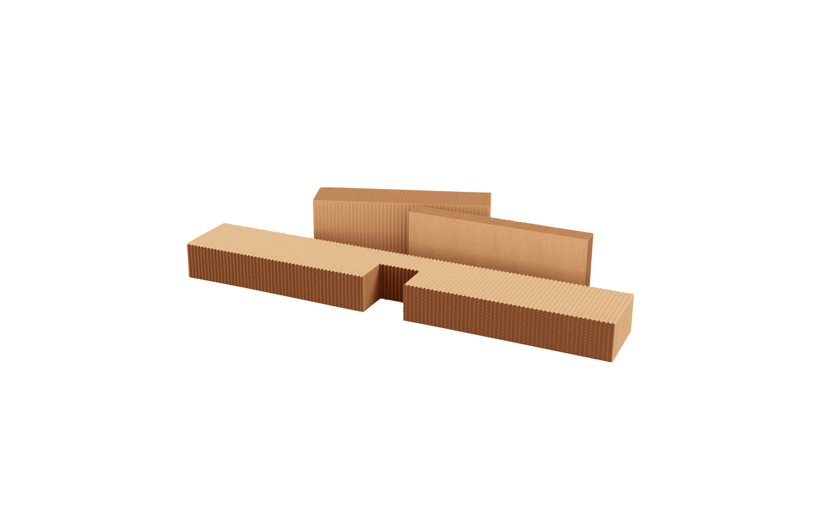 Corrugated cardboard dividers and spacers for protective packaging, separating products and preventing movement during transport