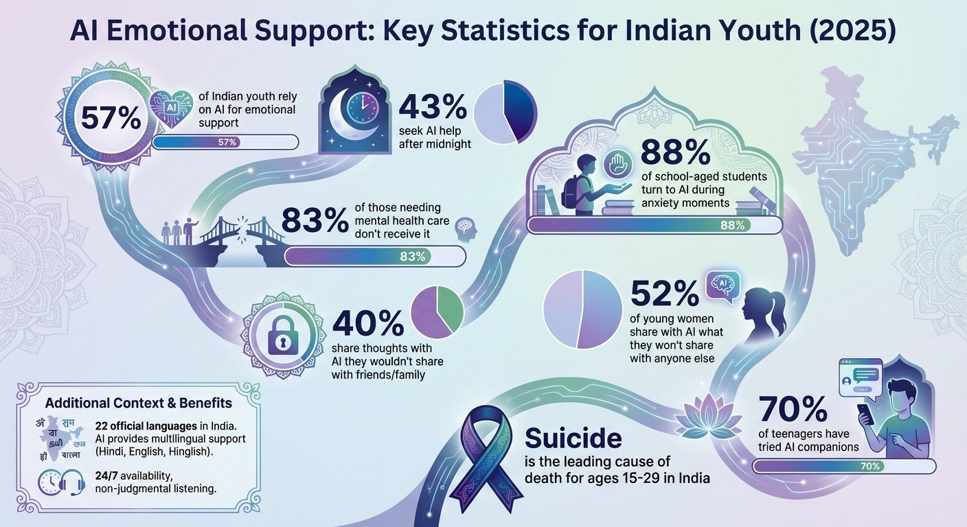 AI Emotional Support Statistics for Indian Youth 2025