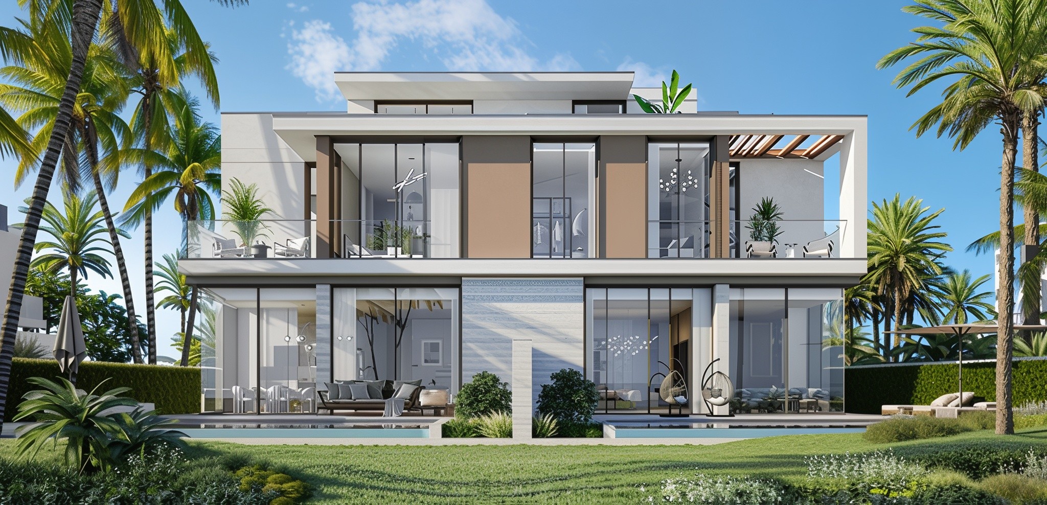 Beachfront villa at the new Marbella resort, showcasing signature villas with stunning ocean views and modern architecture.