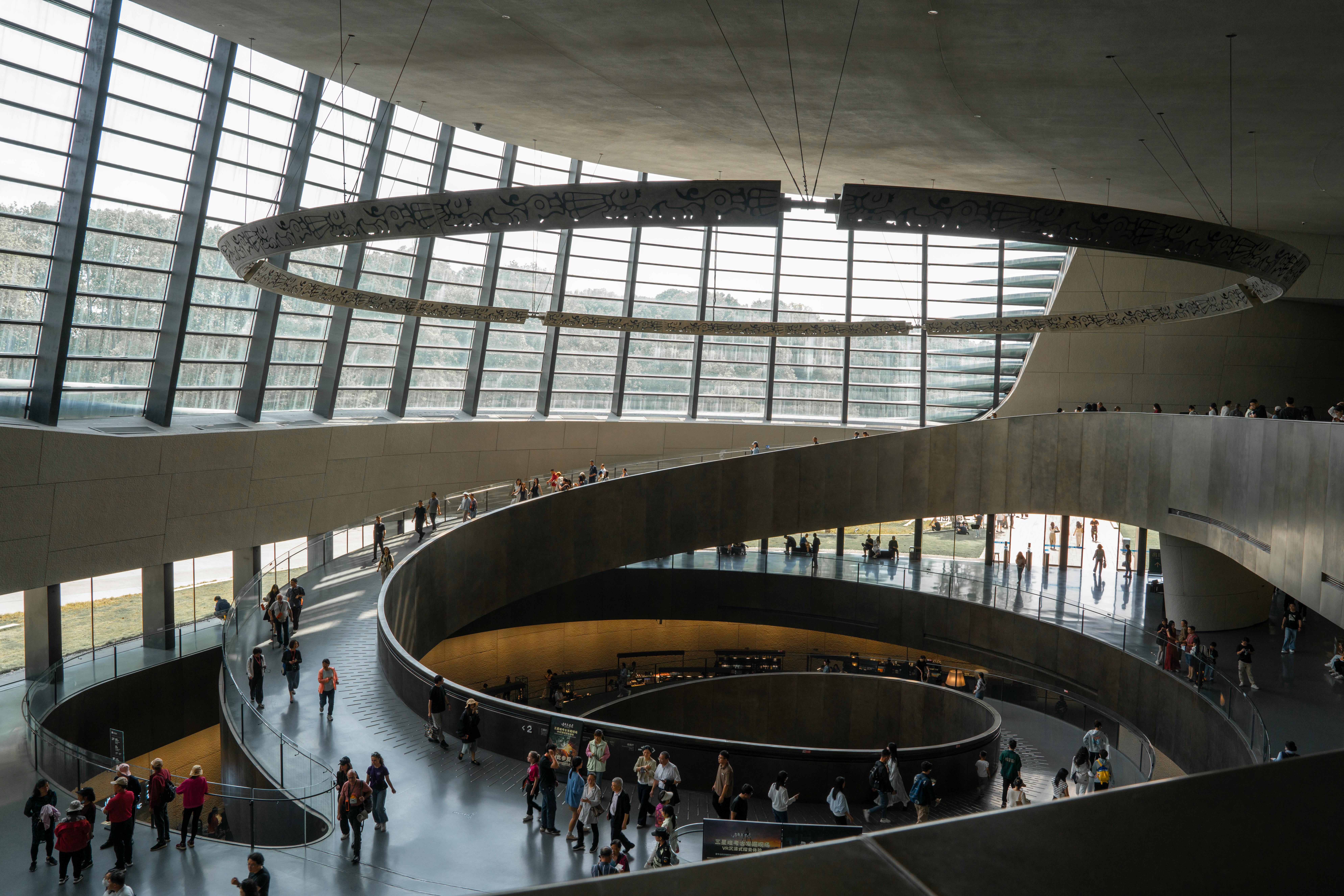 Interior view of Sanxingdui Museum's new exhibition hall