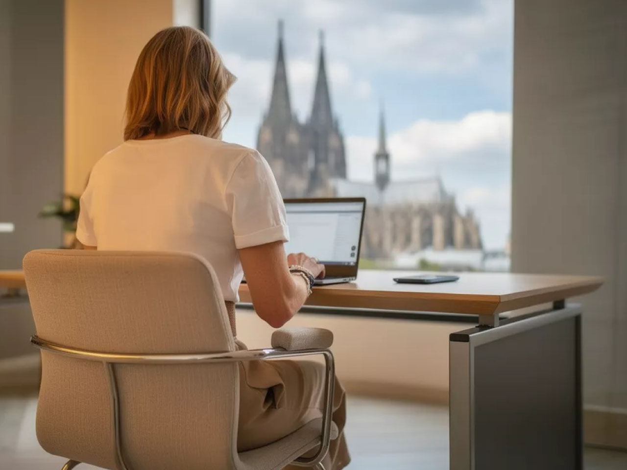 Kundin reicht Unterlagen für die KFZ-Zulassung bequem von zu Hause ein