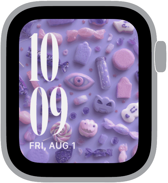 A selected watchface from the candy grave collection