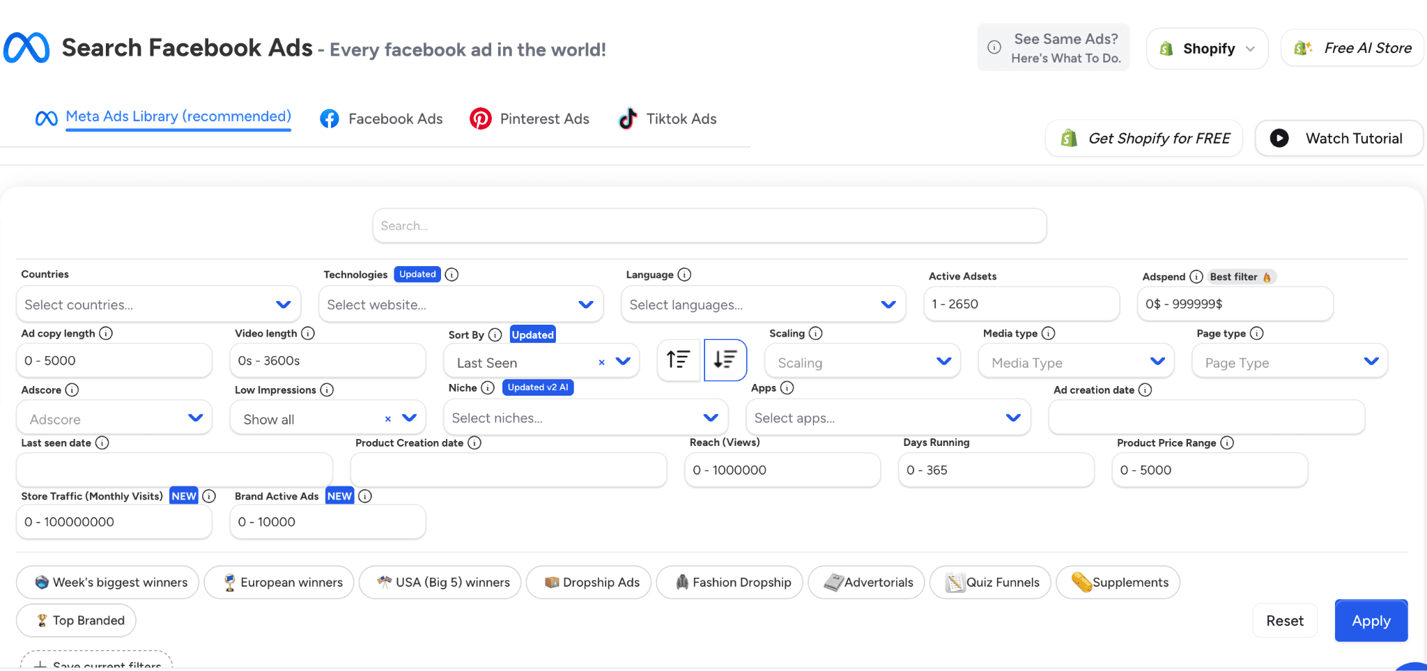 WinningHunter all in one tool