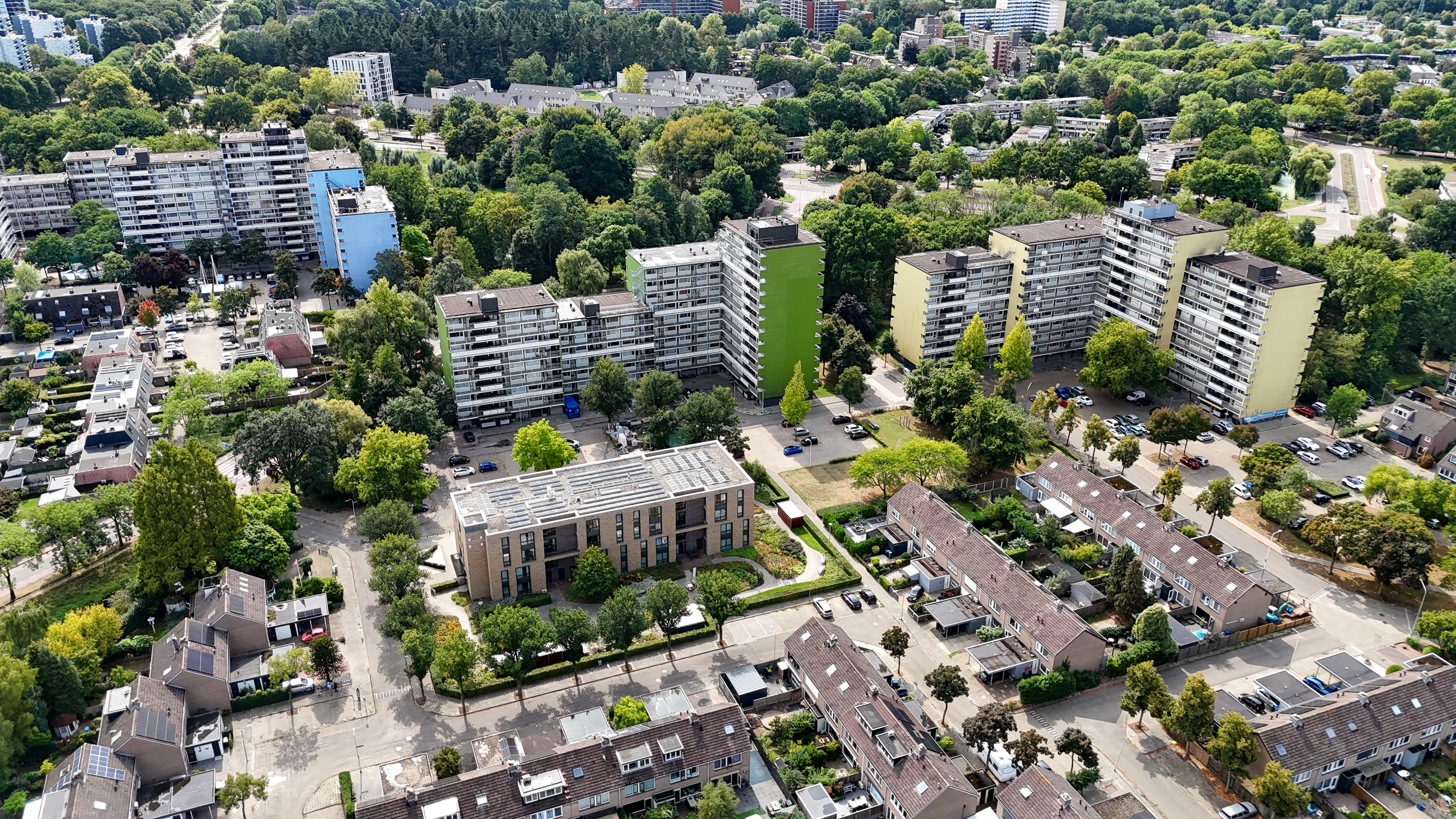 Foto van een flatgebouw