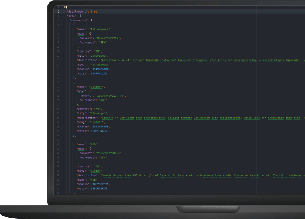 shareholder data api