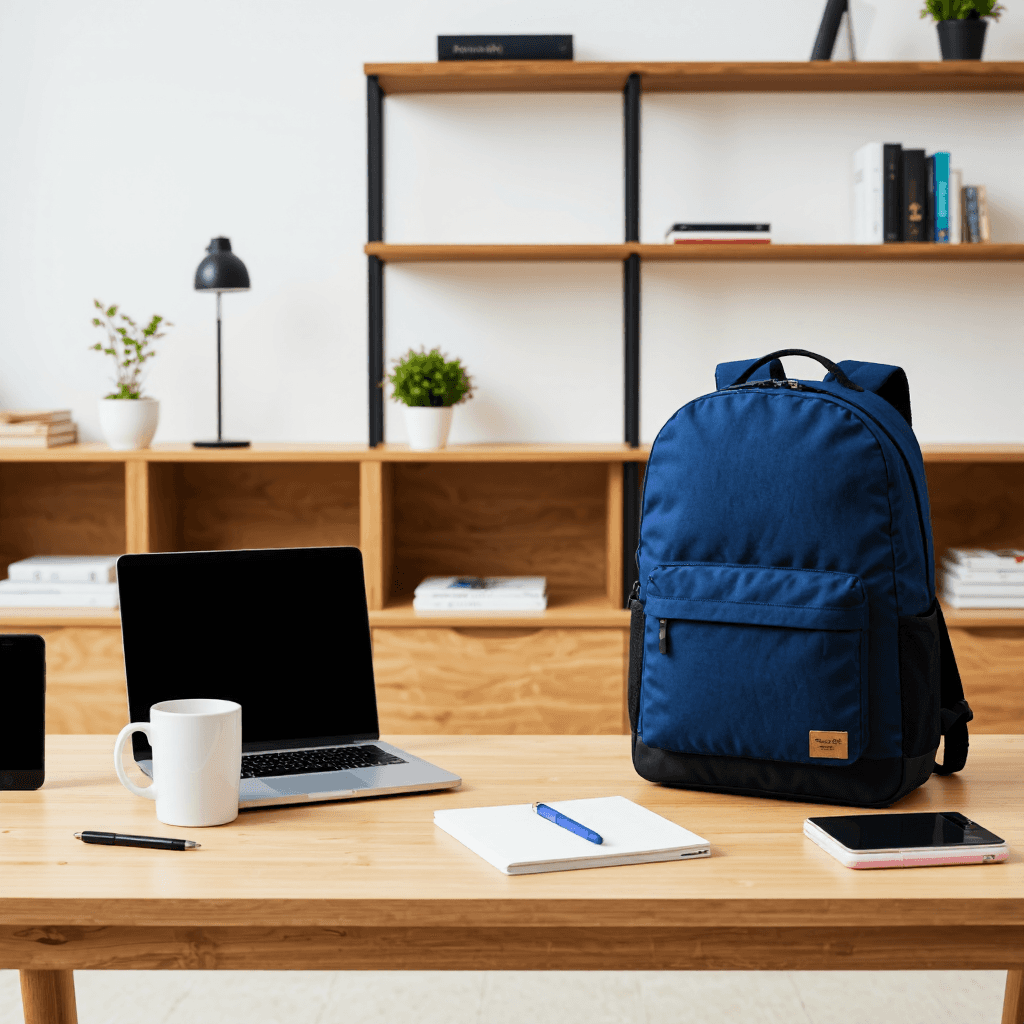 product photography of backpack