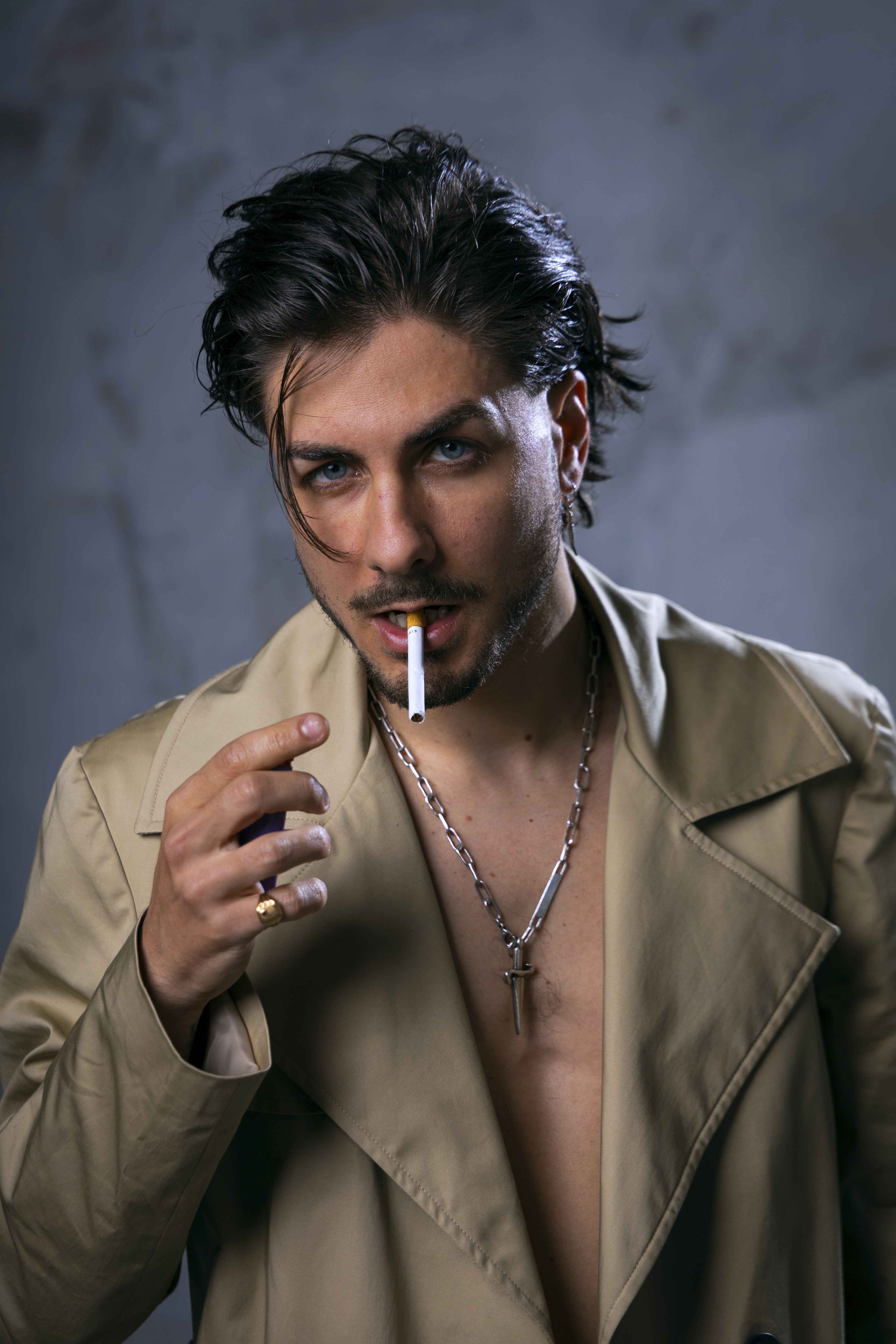 Image of a rapper with headphones