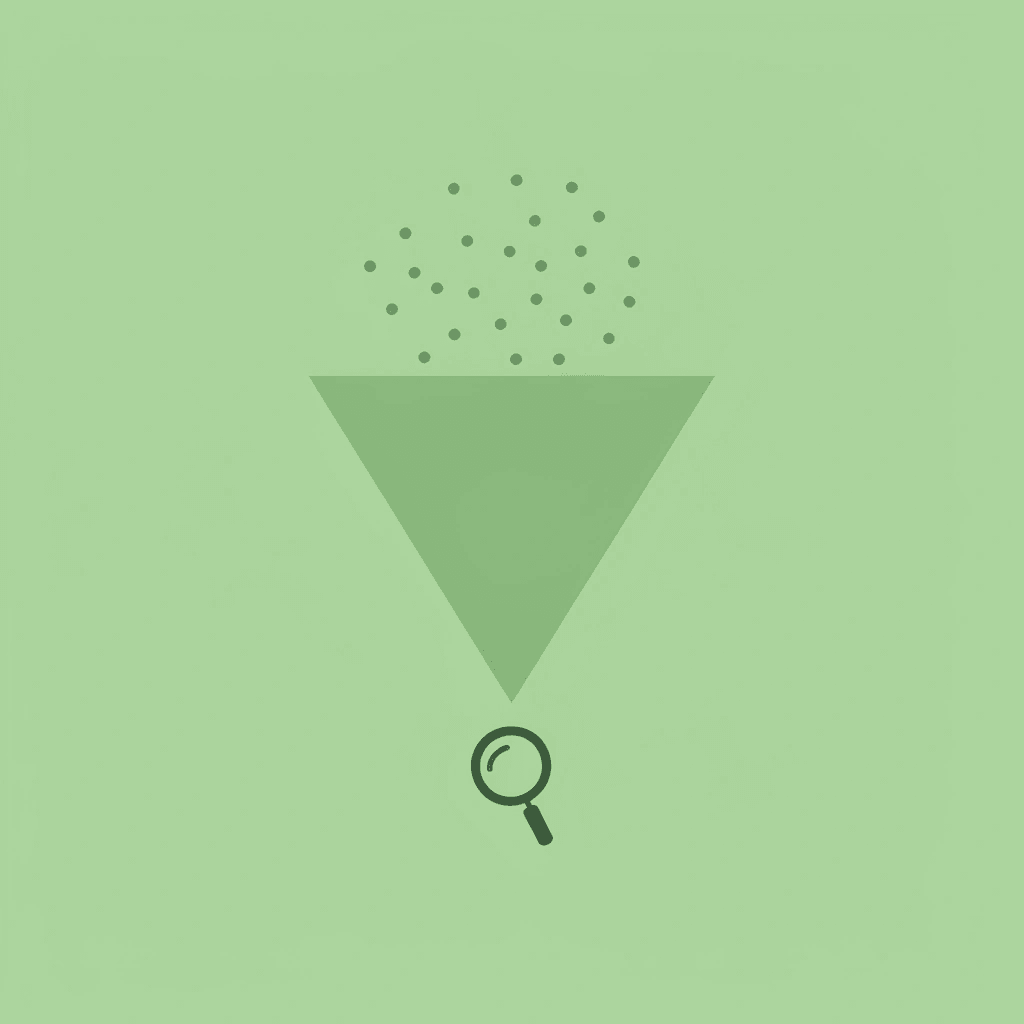 Funnel diagram showing many scholarship opportunities filtering down to matched opportunities