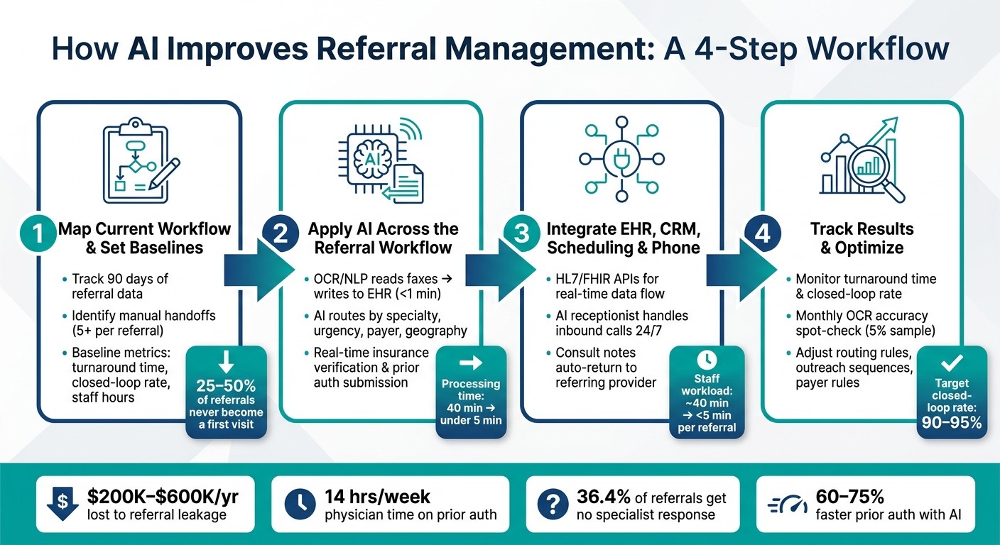 AI-Powered Referral Management Workflow: 4 Steps to Reduce Leakage