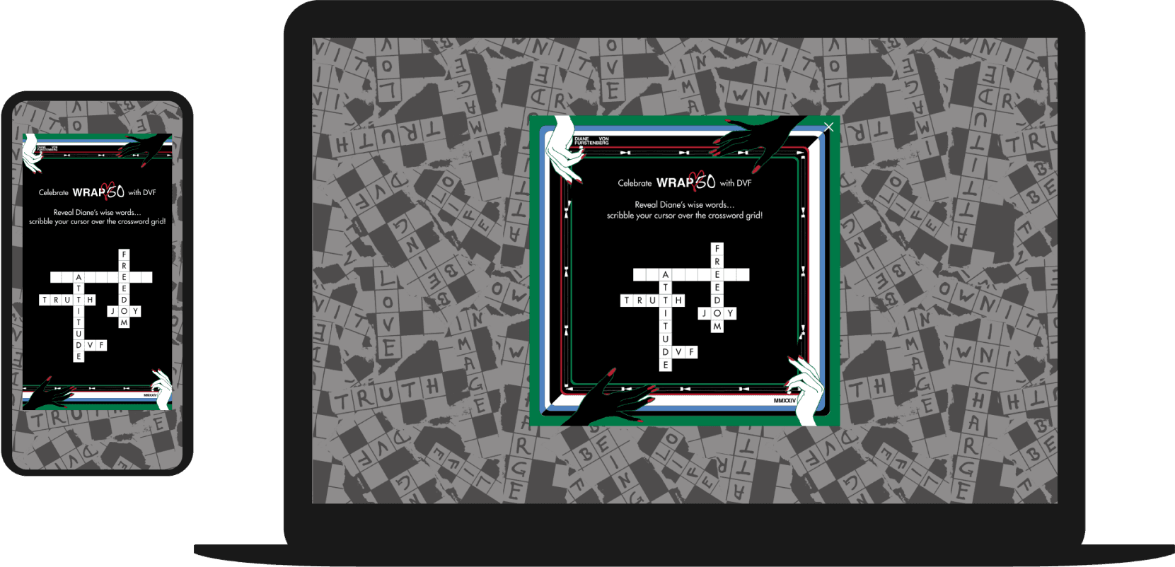 High-fidelity mockup of chose your offer gamification onsite experience