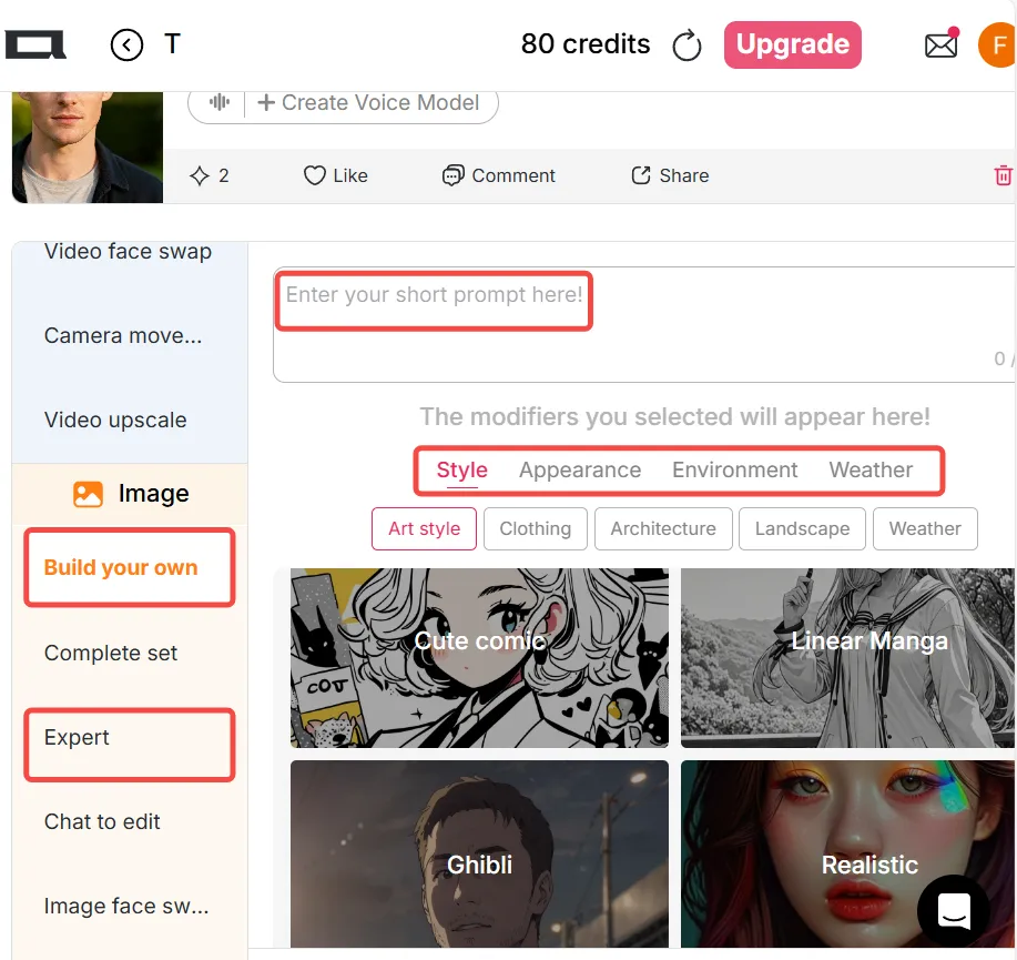 3. Generate AI man Images with Custom Mode