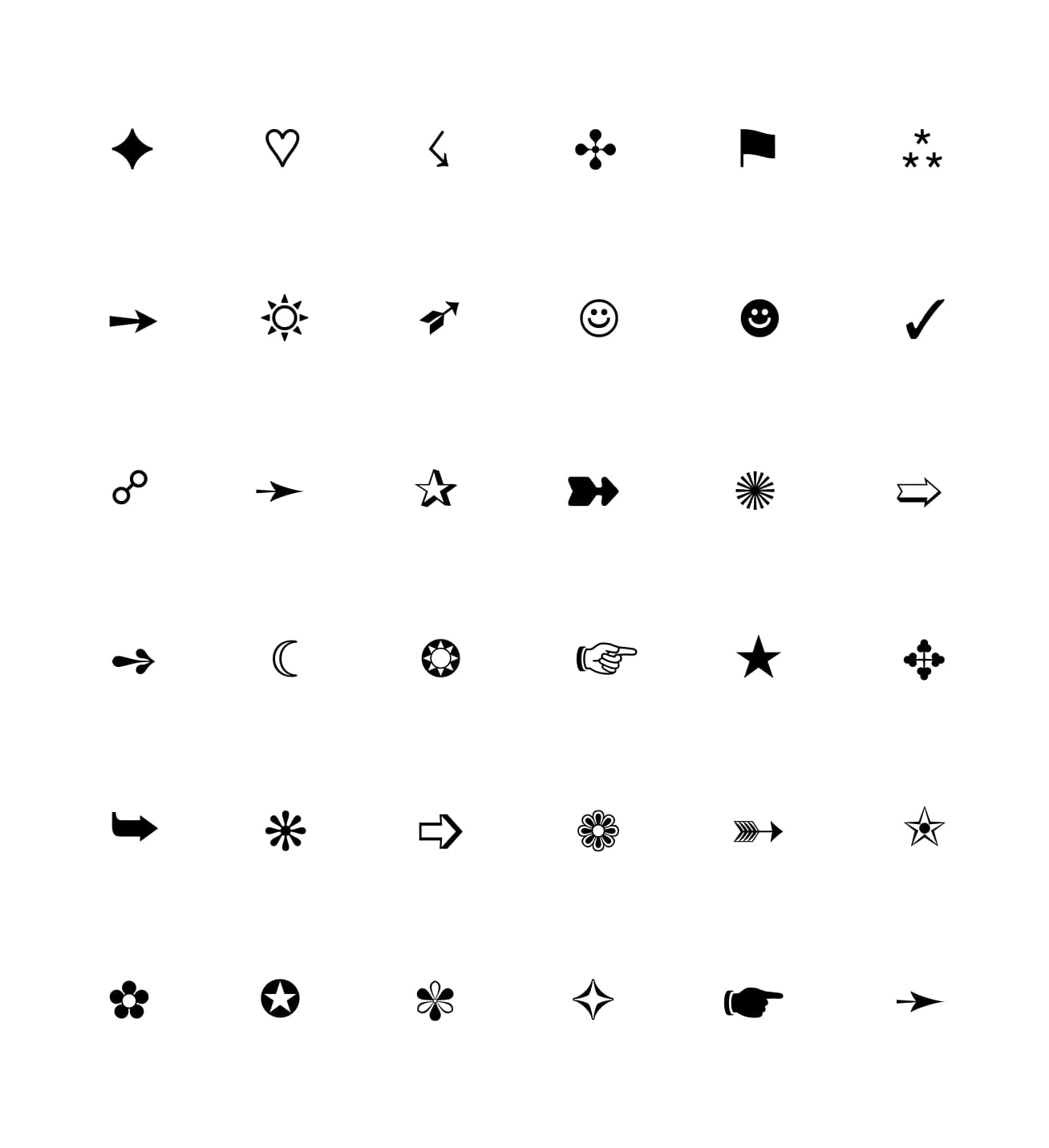 Unicode icons