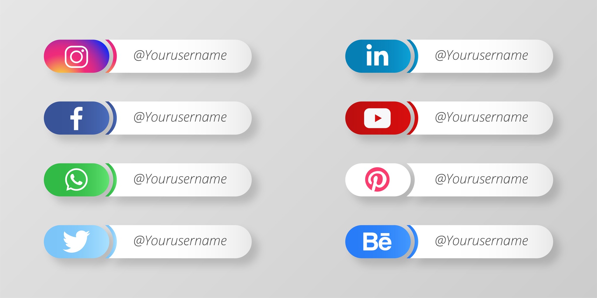 A vibrant set of social media icons in various colors, representing popular platforms for digital communication and networking.