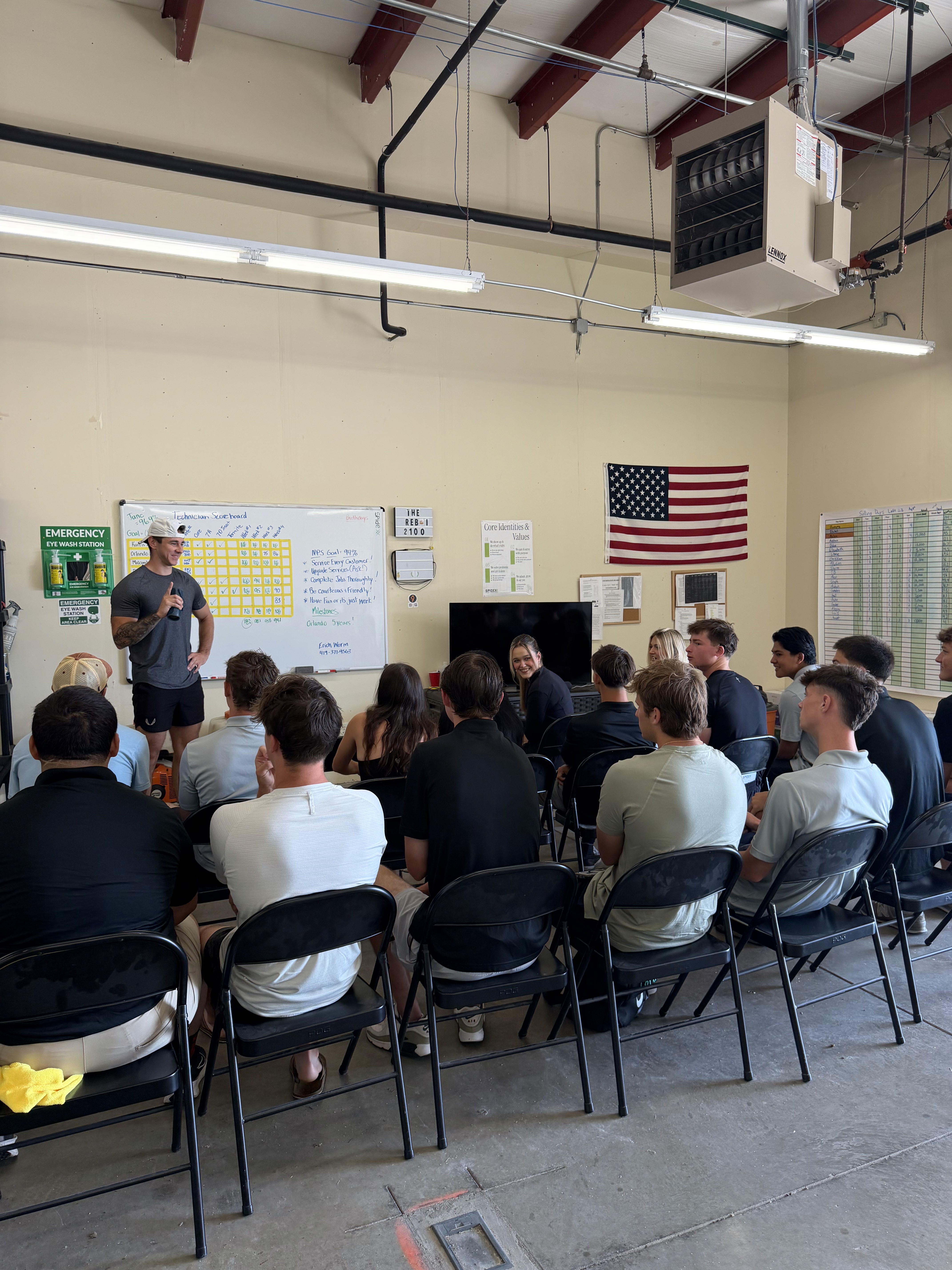 Matt Watson training a sales team