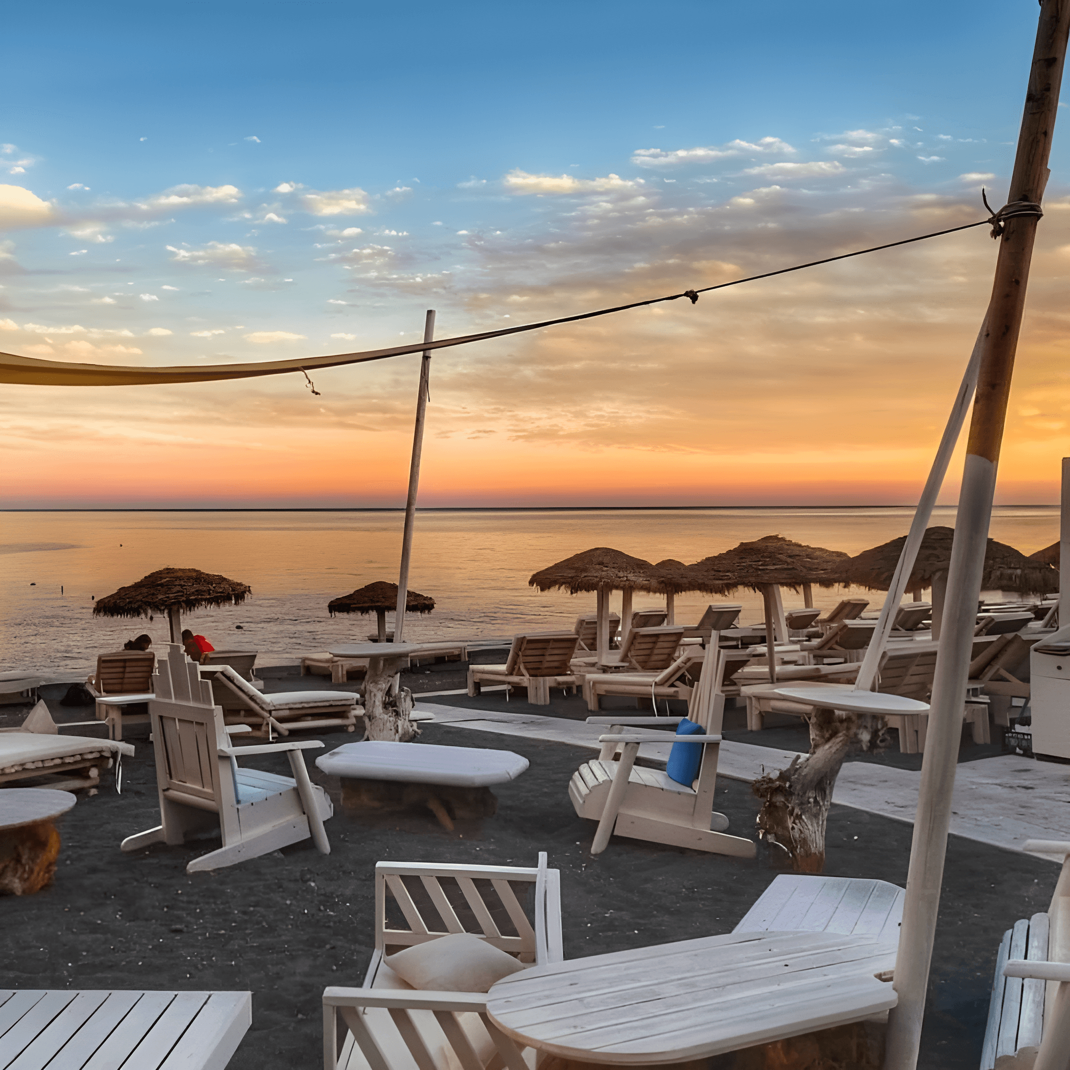 perissa beach during sunset