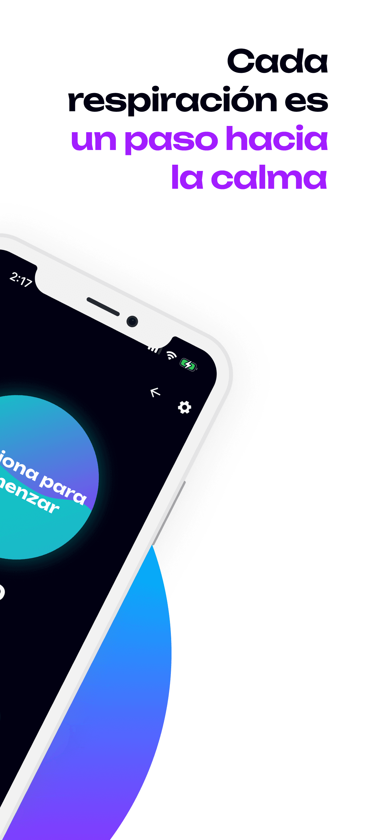 Screenshot pantalla de respiración de Loto - App
