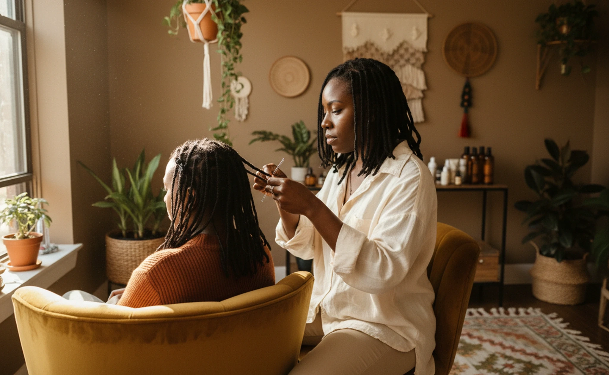 Loc maintenance service page on Bukeen for booking dreadlock care appointments