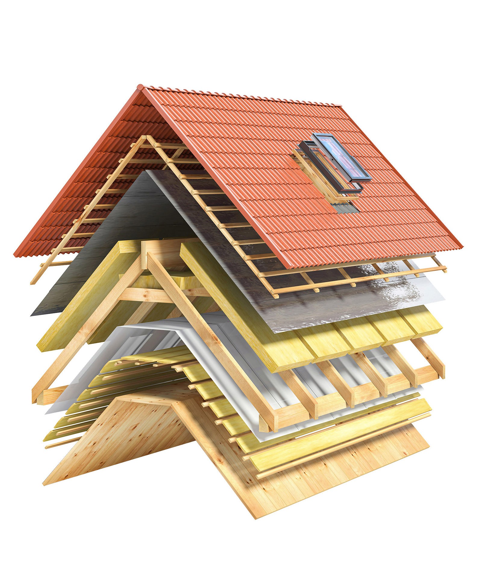 Roof insulation cross section