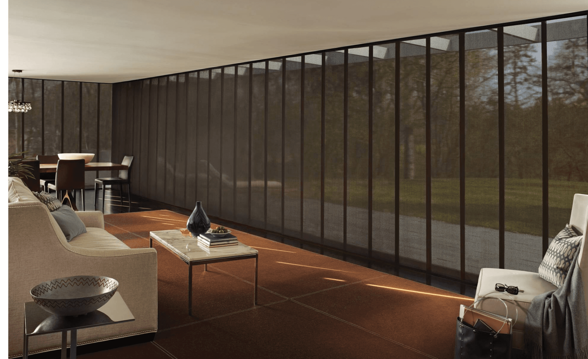 Skyline Gliding Window Panels in Black Screen Shade 