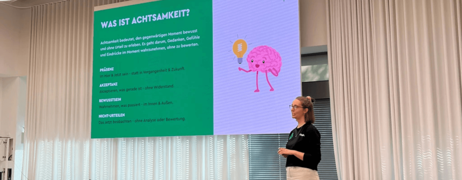 Isabel Voß bei einer Präsentation im Digital Health Workshop