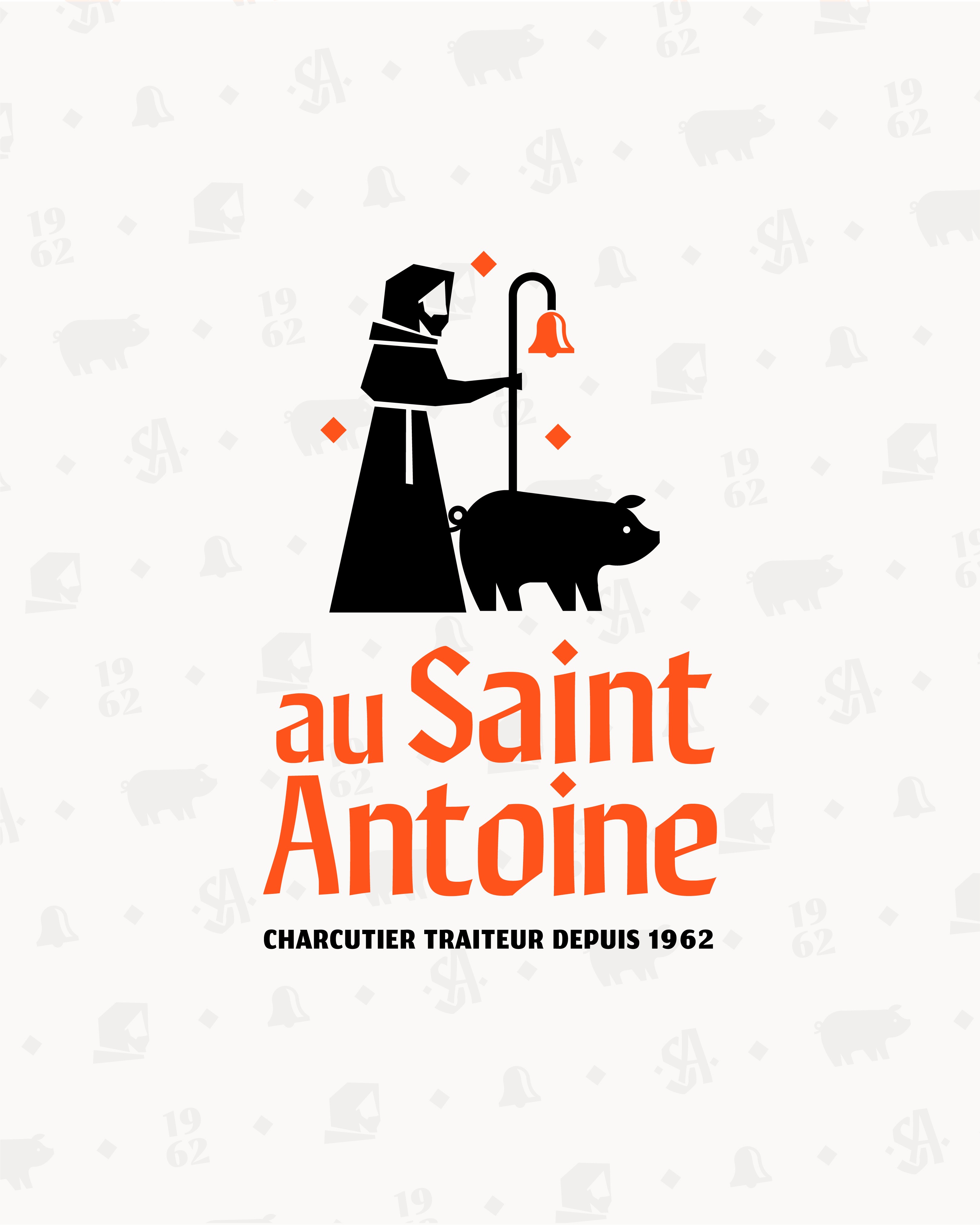 Application graphique de la nouvelle marque Au Saint Antoine