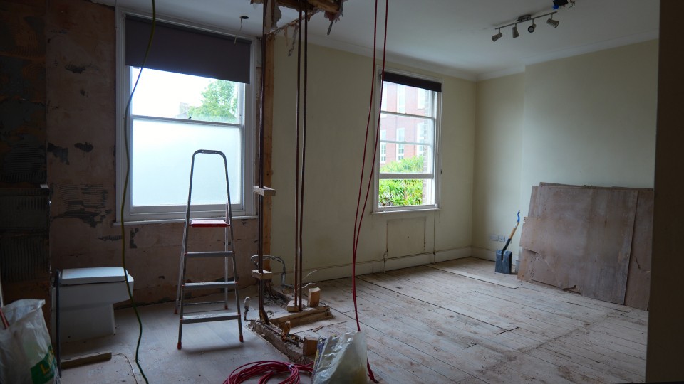 Internal HMO conversion works with exposed services and layout preparation underway