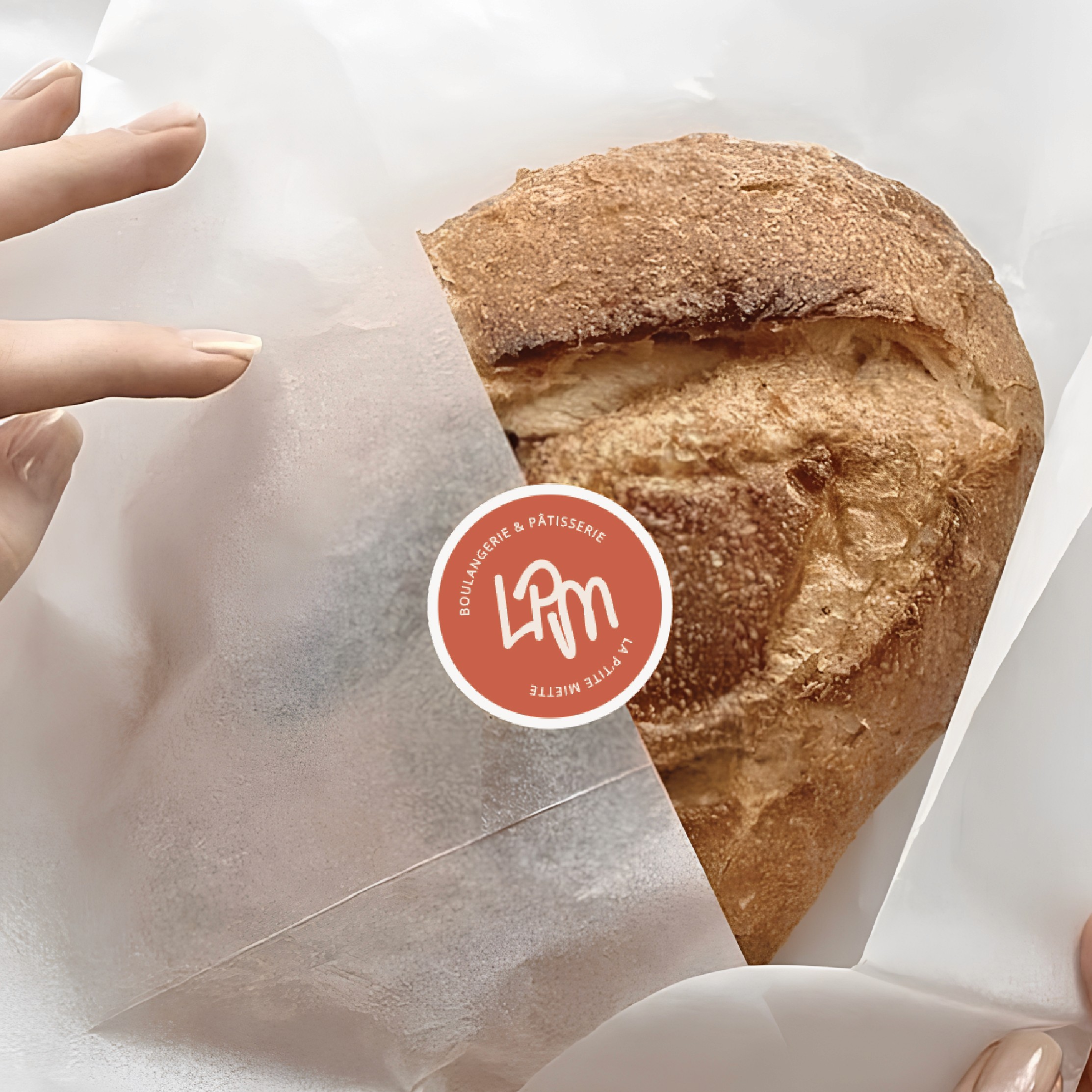 Packaging pour produits de la boulangerie La P'tite Miette, design épuré