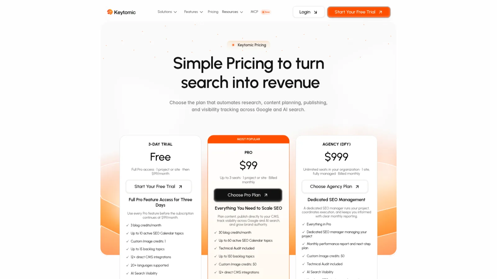 Keytomic pricing plans and limits