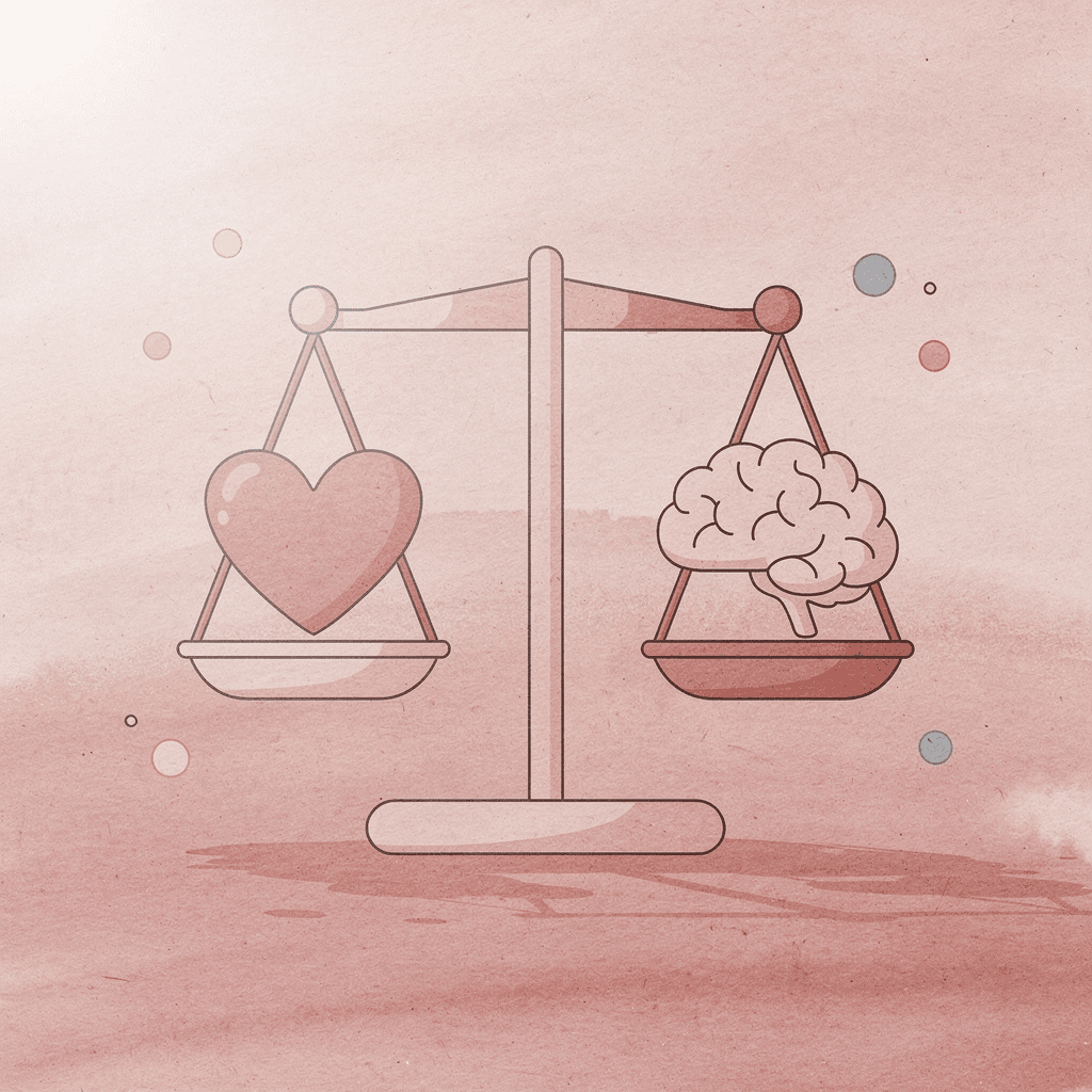 Balance scale showing muscle preservation and fat loss balance