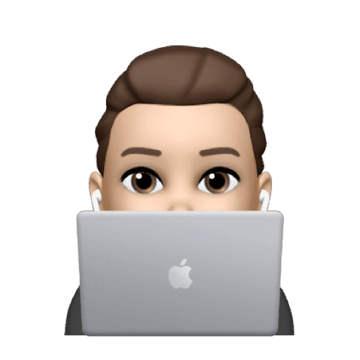 Memoji of a female face smiling