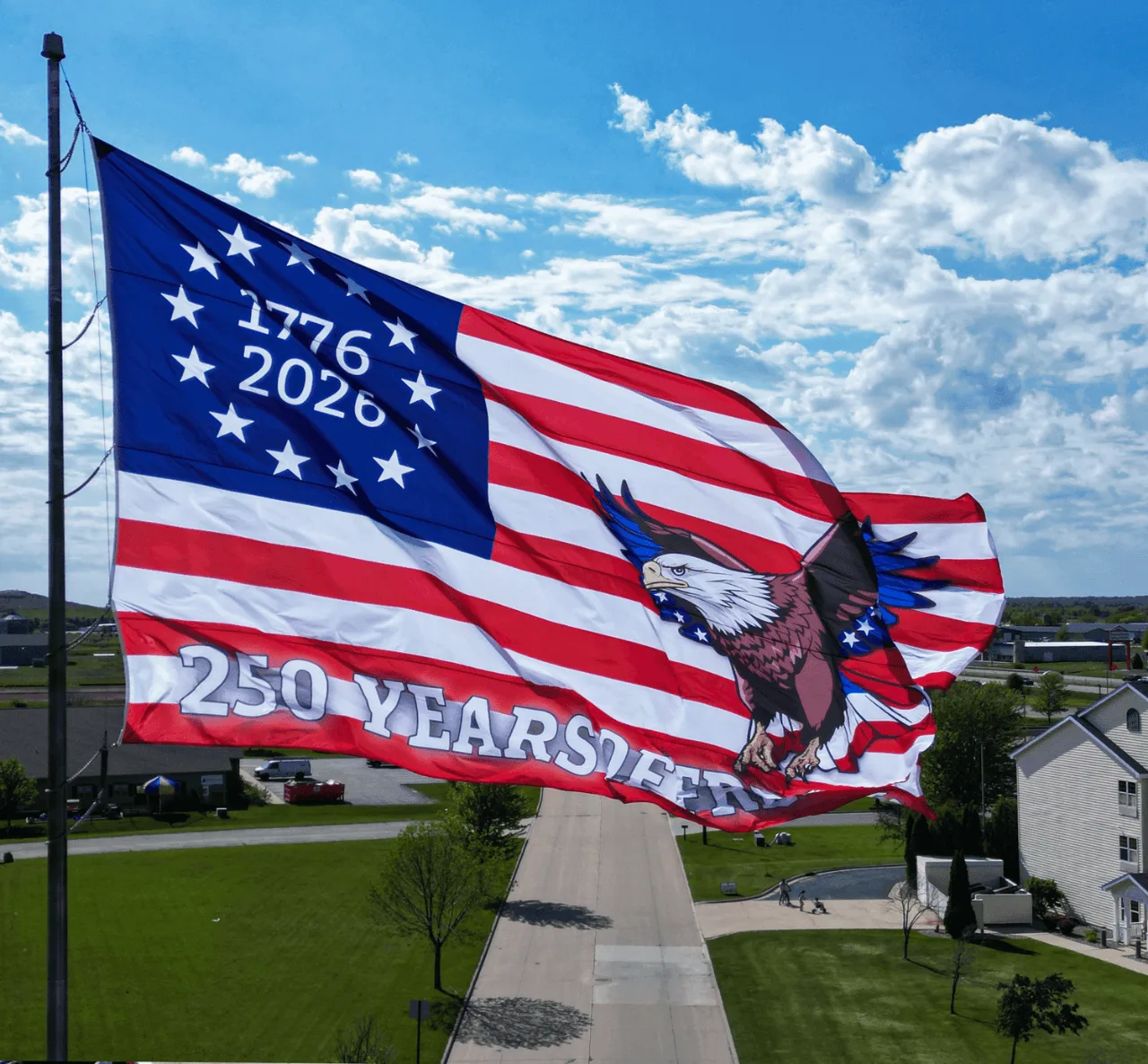 Honoring 250 Years of Freedom: A Special Flag Ceremony with Little Chute Fire Dept.