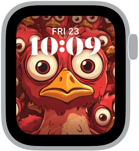 an apple watch face from the thanksgiving turkeys collection