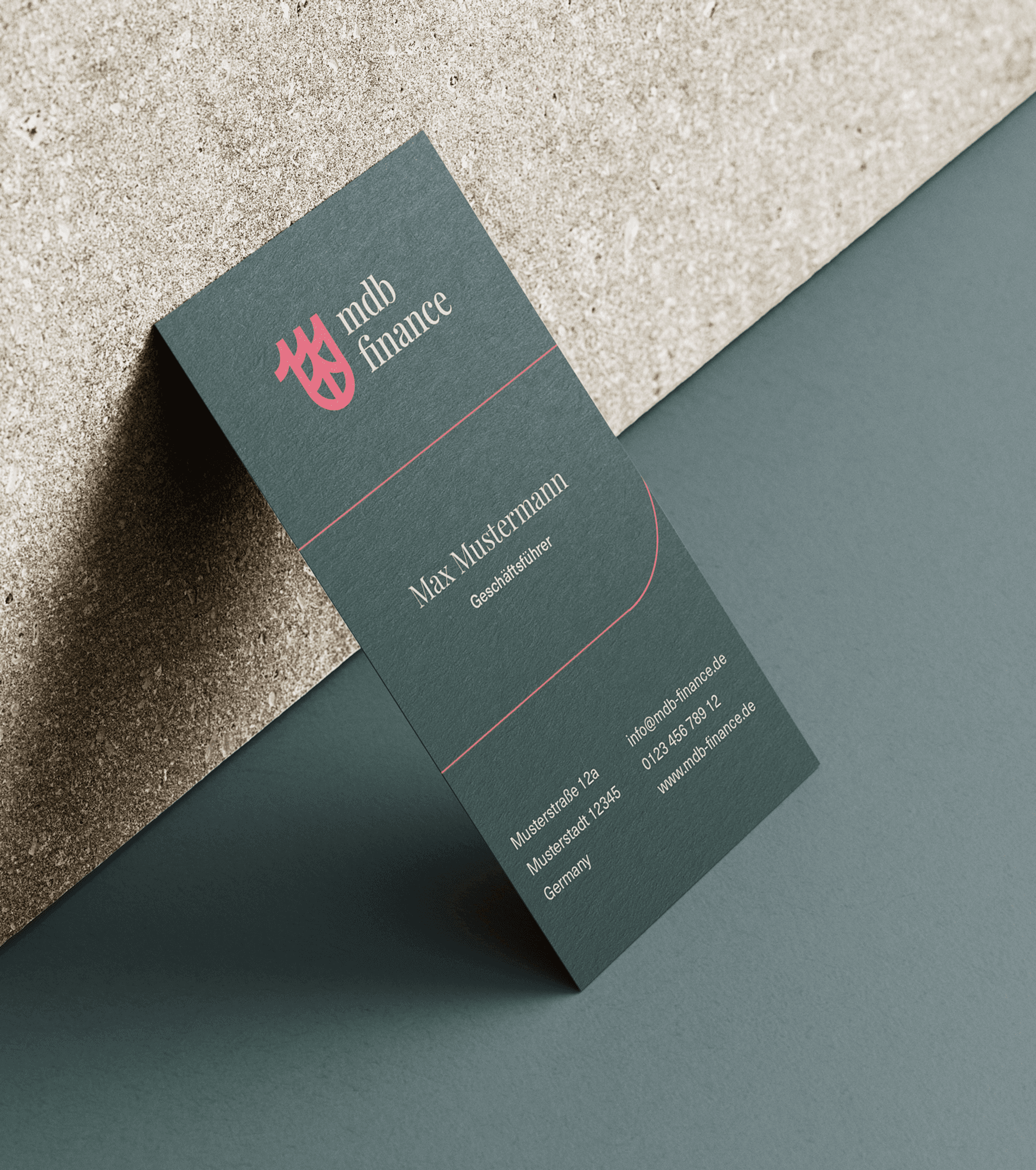 MDB Finance brand identity – Briefpapier MK 1 visual from the portfolio case study