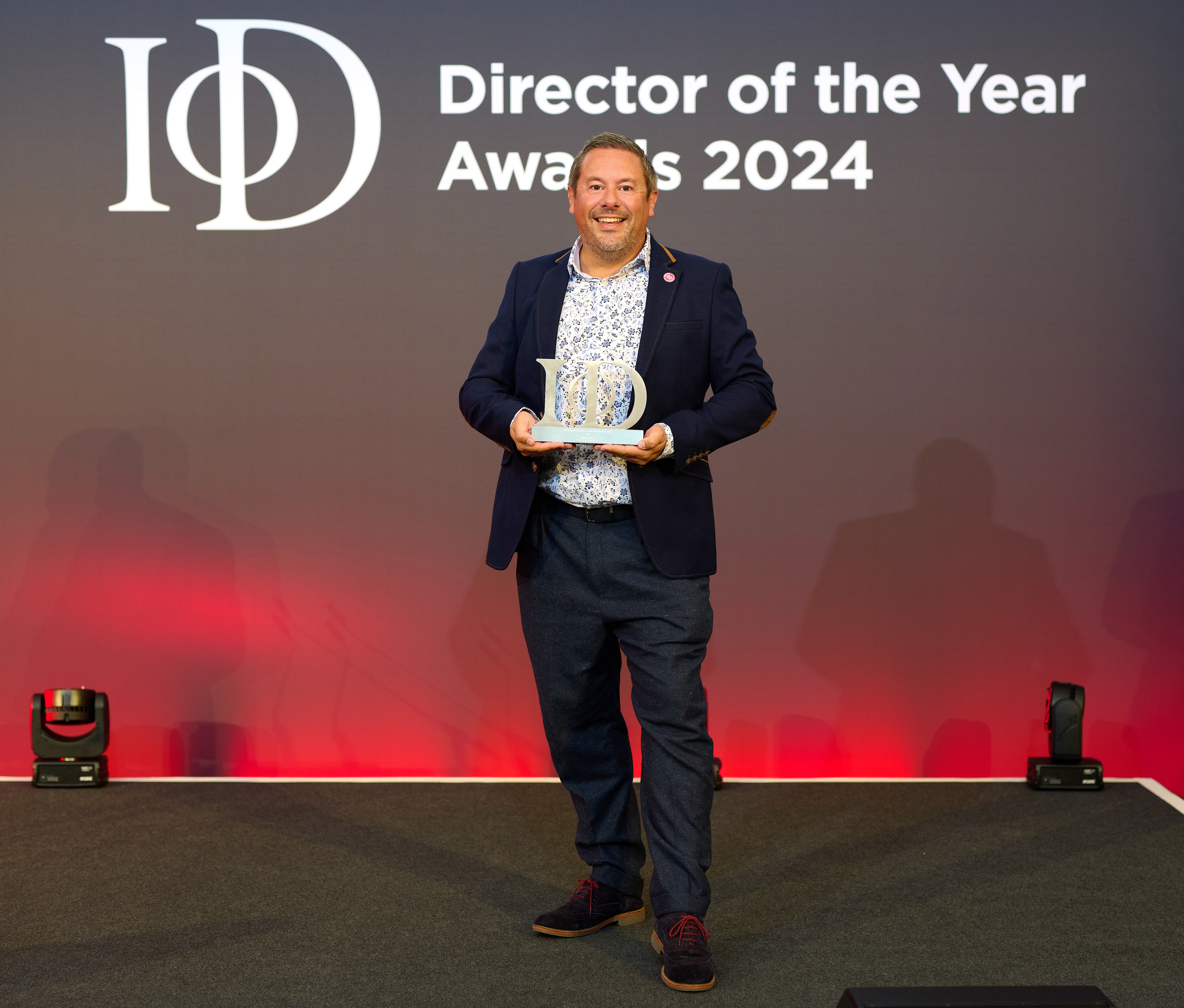 Mark at The Brand Strategy collecting a DIrector of the Year Award from the Institute of DIrectors. Strategic Precision