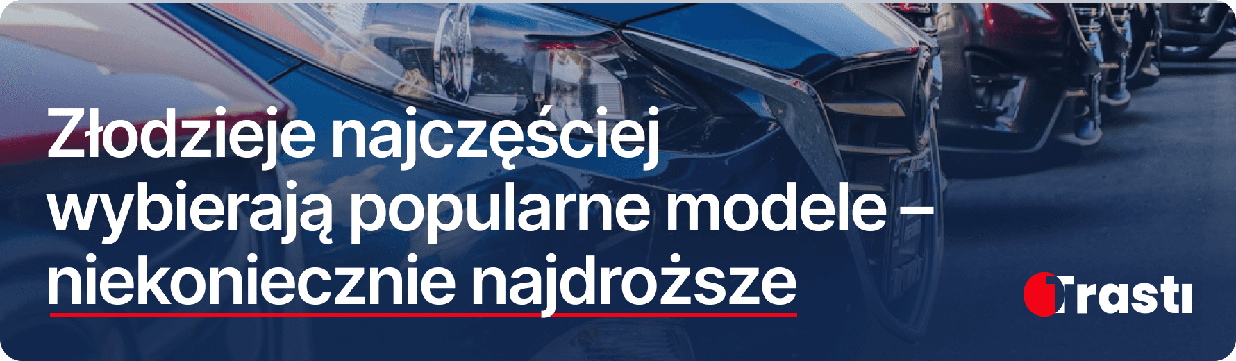 Z danych IBRM Samar wynika, że złodzieje najczęściej wybierają popularne modele – niekoniecznie najdroższe.