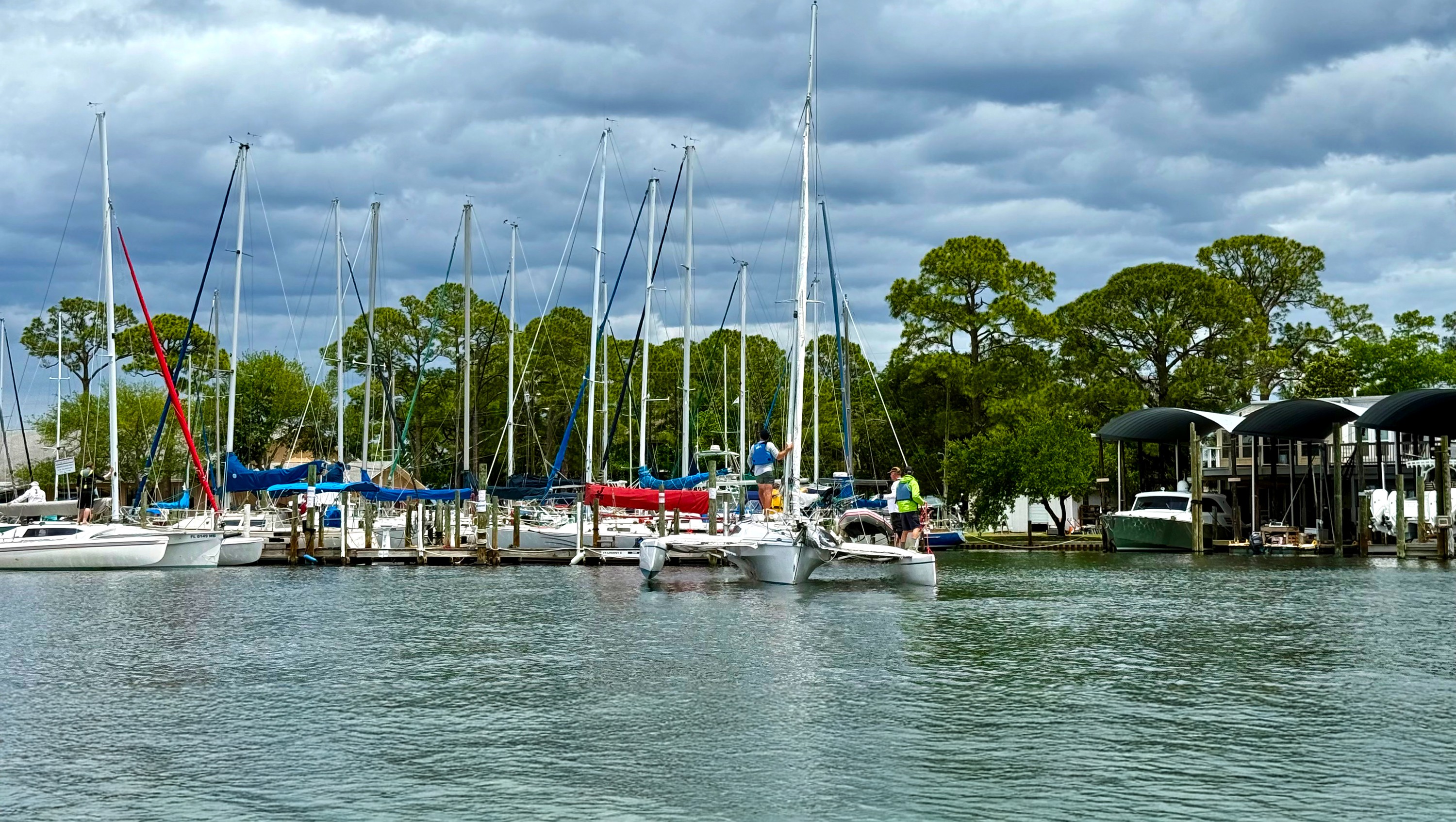 Boats at harbor