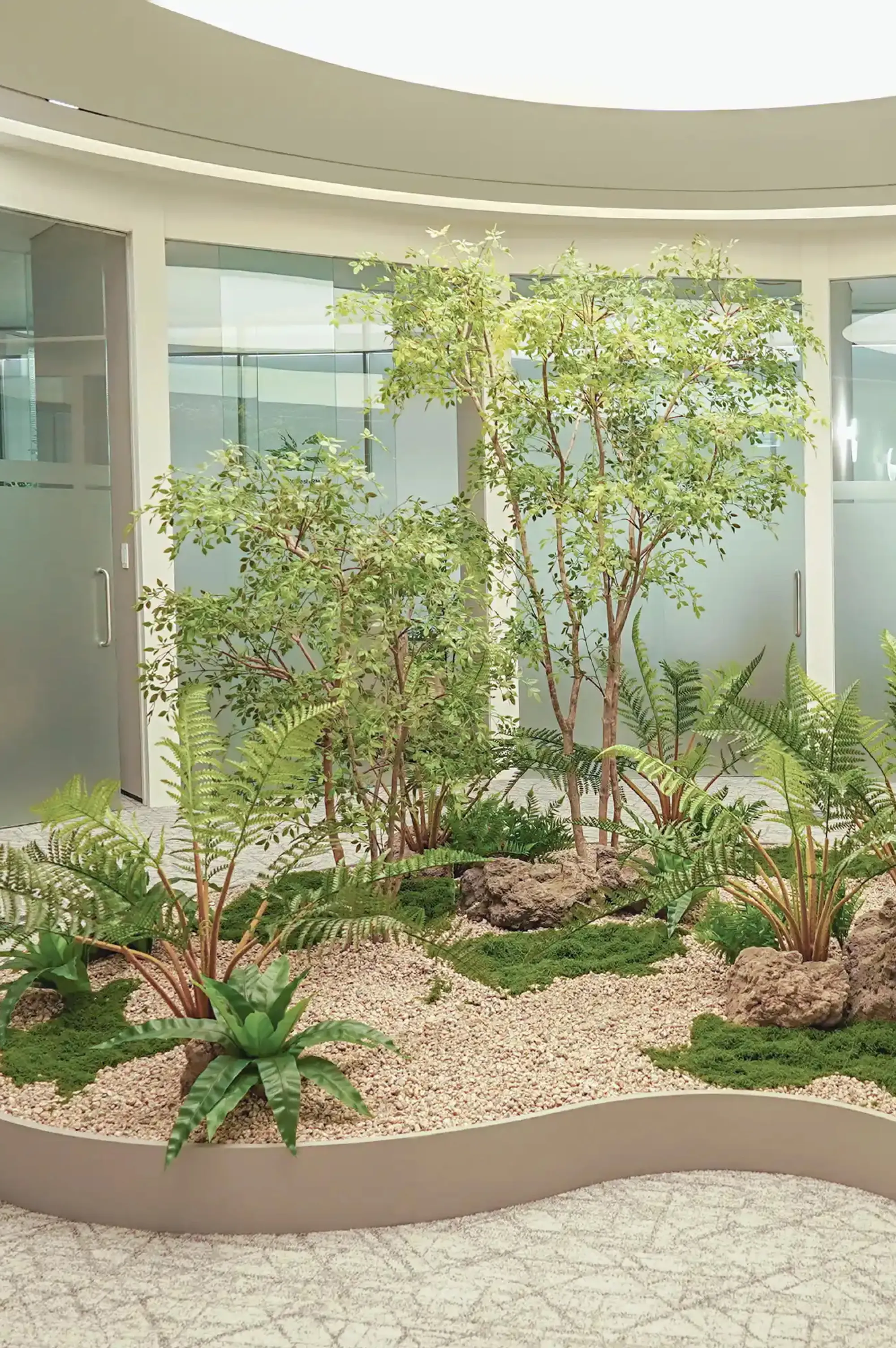 사옥 로비 복도 플랜테리어 실내 조경