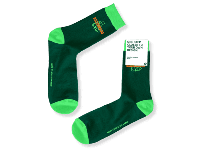 Personalized bespoke socks for corporate gifts and employee giveaways