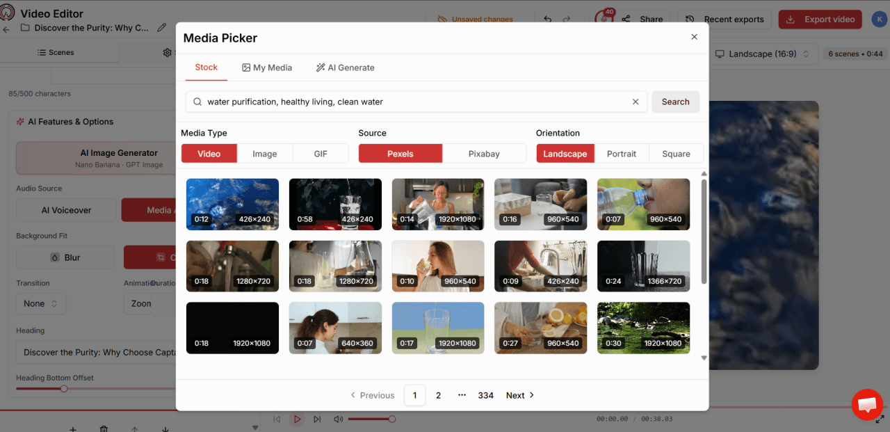 The media library with 100M+ copyright-free images and video clips