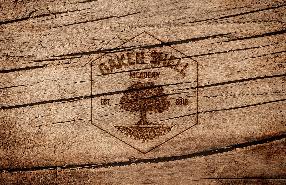 Logo design in wood