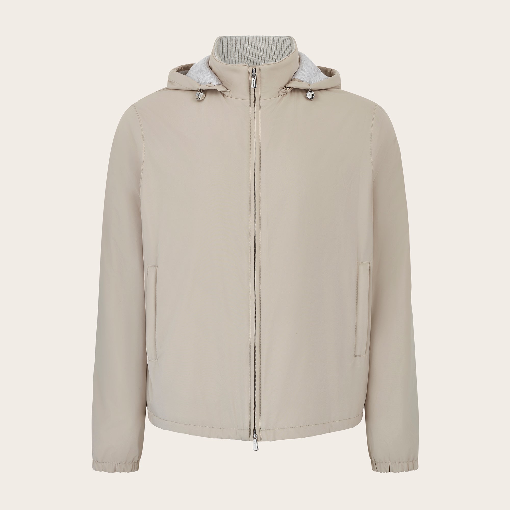 Wind Break Straight Blouson Detachable Hood - Mandelli UK