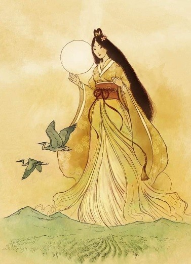 Simbolo del Tao con elementi floreali