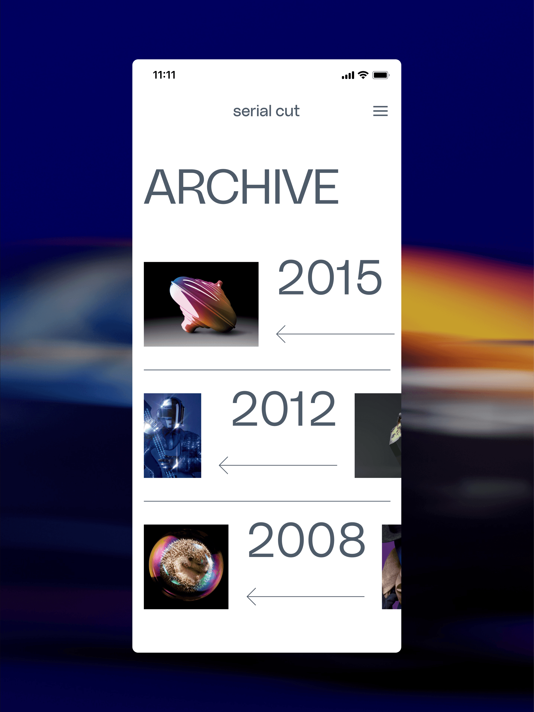 UX navigation system for a massive digital archive, designed for scalability and ease of use
