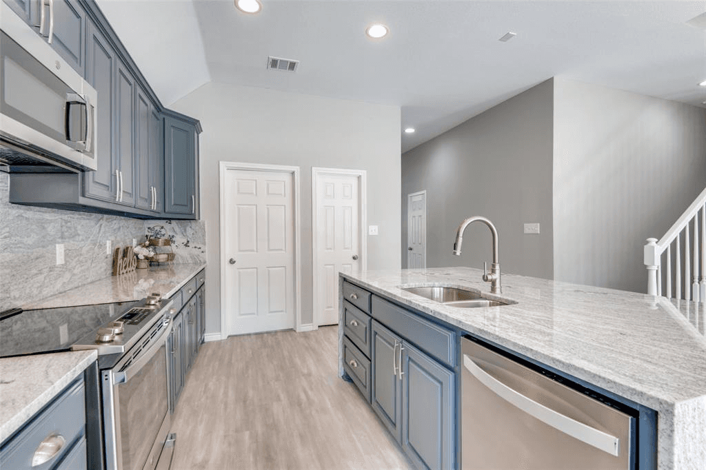 Modern kitchen surfaces with durable countertop materials in Dallas, TX
