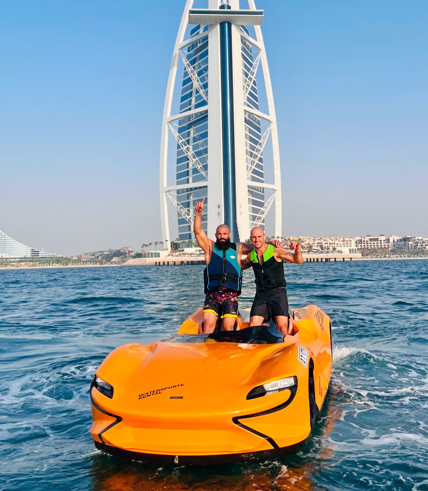 Riding a Jet Car: water sports in Dubai