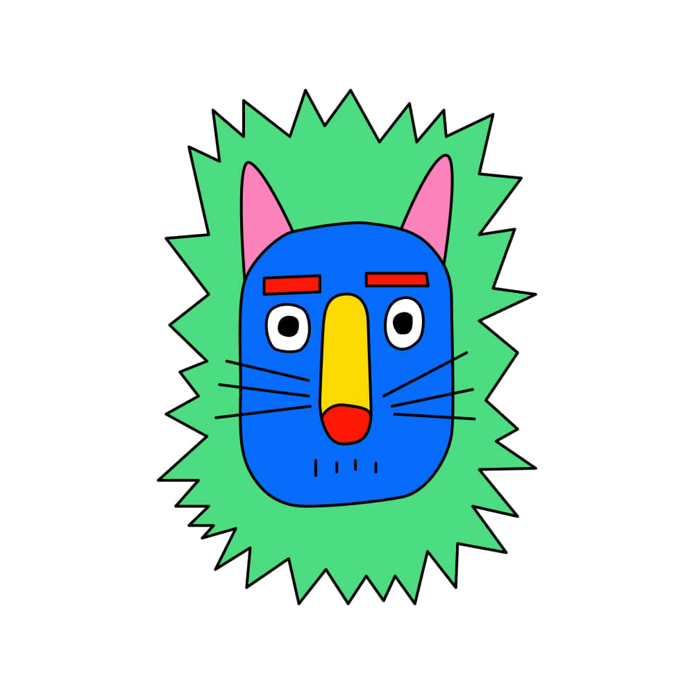 Vibrant Fuzzy Lion Mask #0xHp6