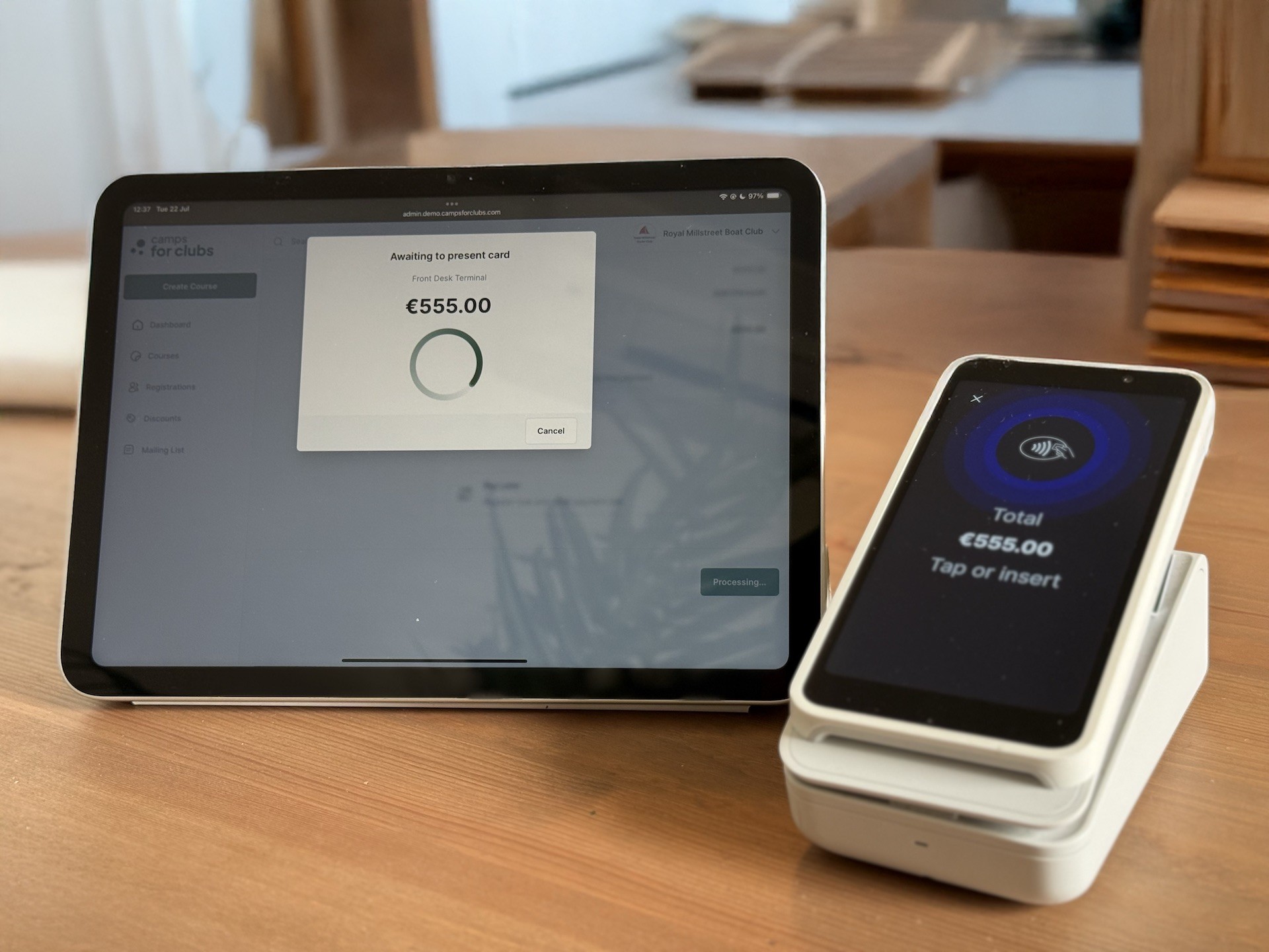 In-person payments with Stripe Terminal