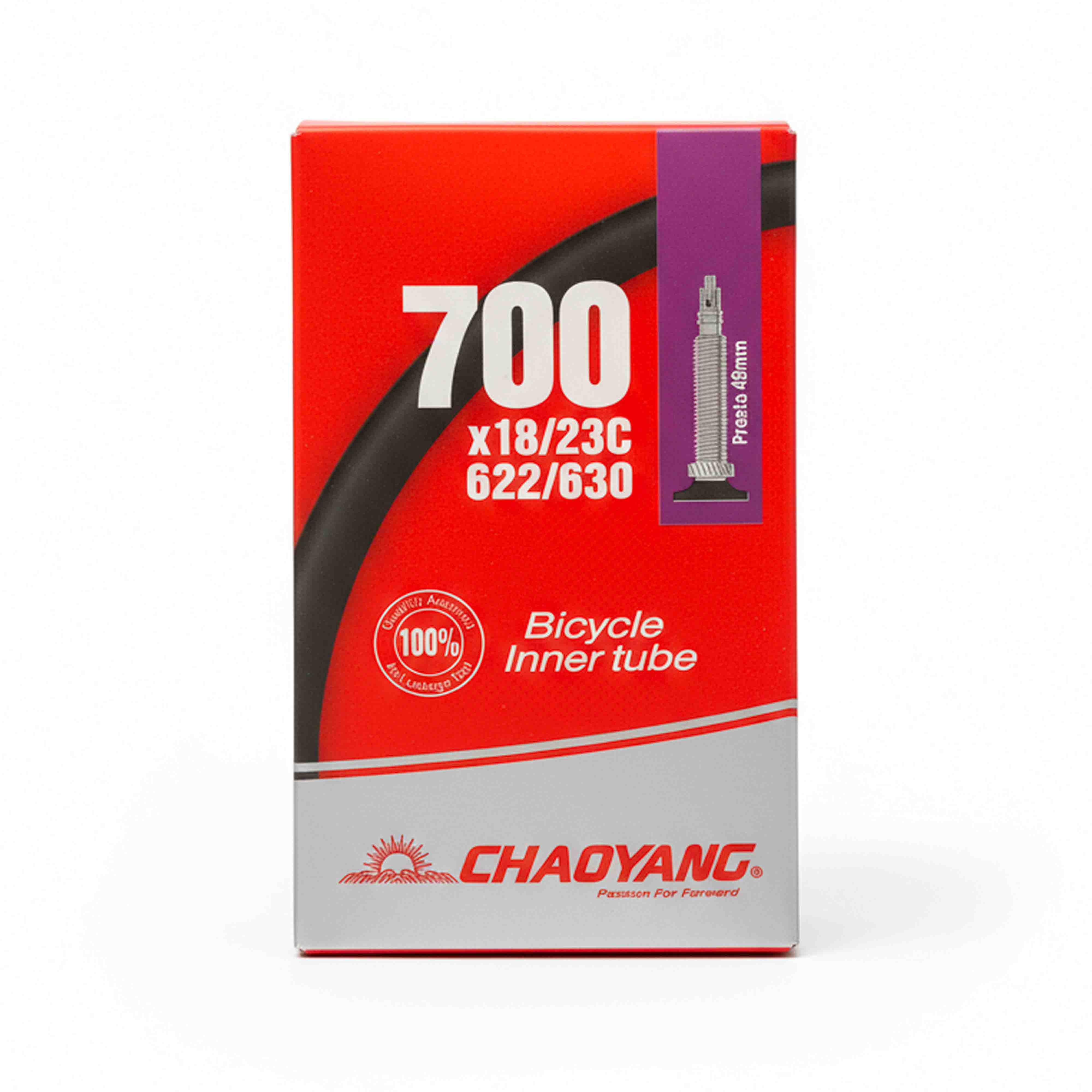 Chaoyang 700x18/23C cykelslang med 48 mm Presta-ventil, lufttät och slitstark innerslang för racercyklar och hybridcyklar – till salu i Uppsala