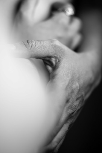 man and woman embracing