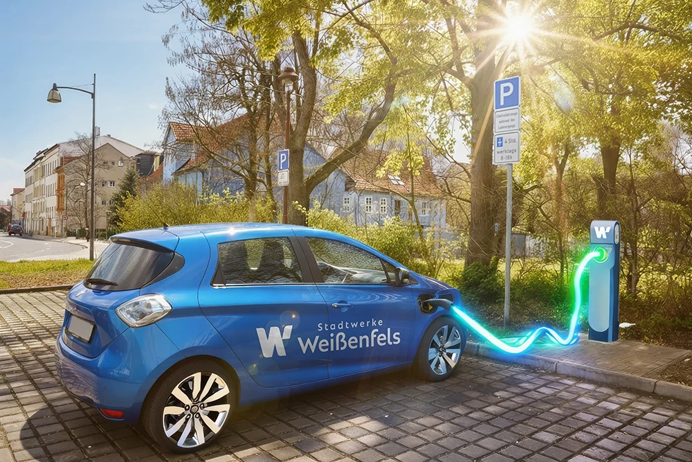 Auto an Ladestation